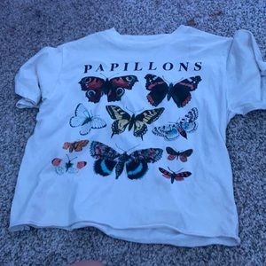 butterfly cropped shirt